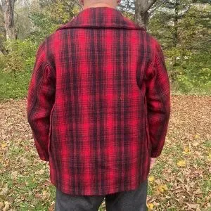 L.L. Bean | Jackets & Coats | Vintage Ll Bean Red Black Plaid Wool 